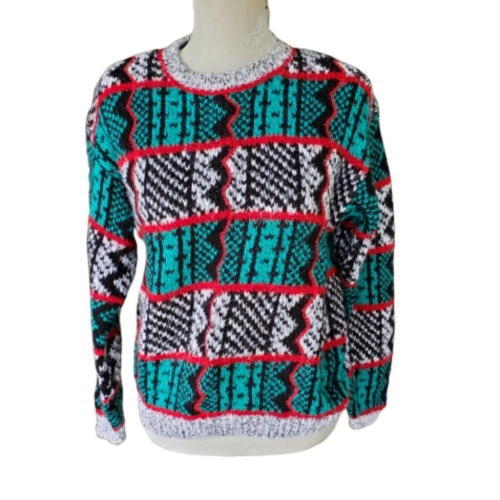 T.O. 80's Vintage New Wave Sweater Shoulder Pads S